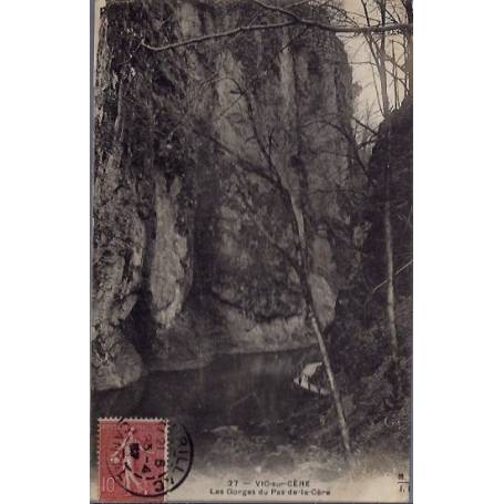 15 - Vic-sur-Cère - Les Gorges du pas de la Cère - Voyagé - Dos divisé...