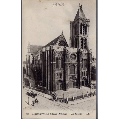 15 - L' Abbaye de Saint-Denis - La façade - Non voyagé - Dos divisé...