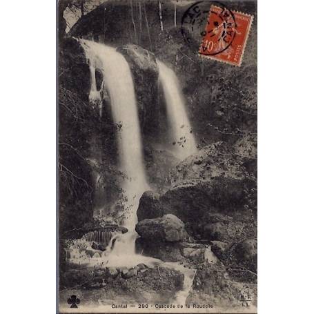 15 - Près de Vic-sur-Cère - Cascade de la roucole - Voyagé - Dos divisé...