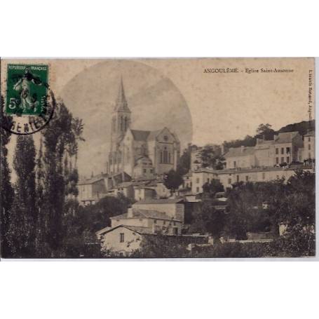 16 - Angoulême - Eglise Saint-Ausonne- Voyagé - Dos divisé...