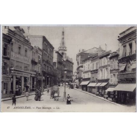 16 - Angoulême - Place Marengo - Voyagé - Dos divisé...