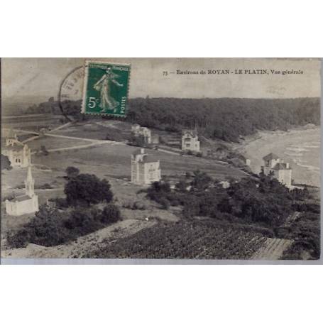 17 - Environs de Royan - le platin - vue générale - Voyagé - Dos divisé...