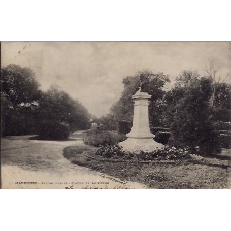 17 - Marennes - jardins public - statue de le Terme - Voyagé - Dosnon divisé...