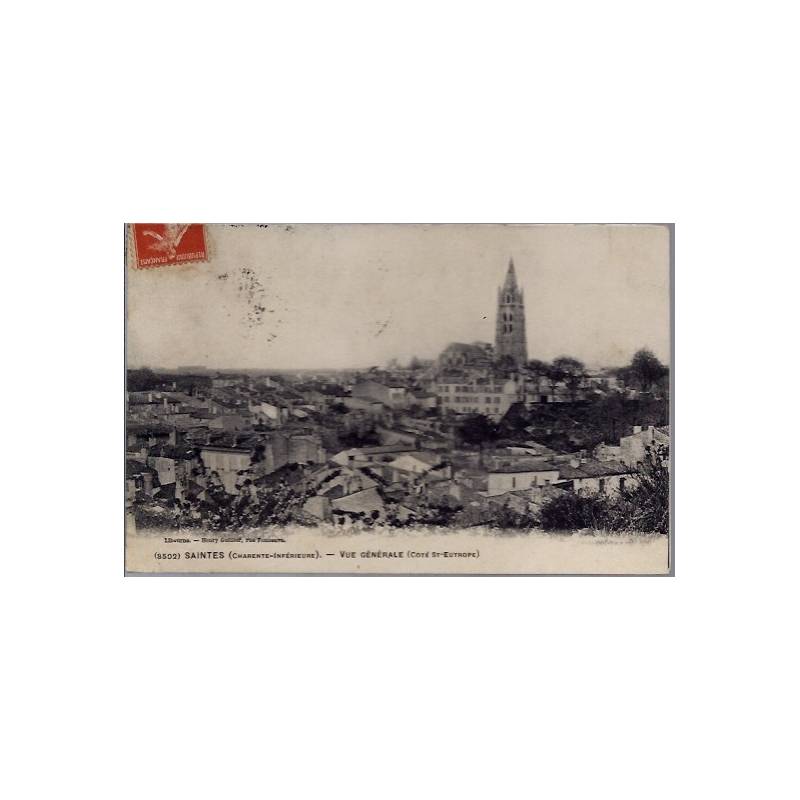 17 - Saintes - Vue générale ( côté St Eutrope) - Voyagé - Dos divisé...