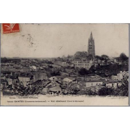 17 - Saintes - Vue générale ( côté St Eutrope) - Voyagé - Dos divisé...