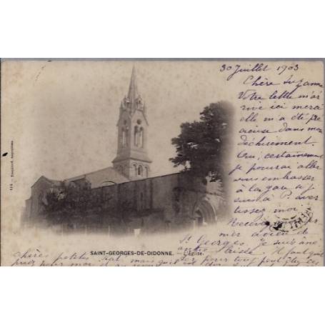 17 - Saint-georges-de-didonne - L' église - Voyagé - Dos non divisé...