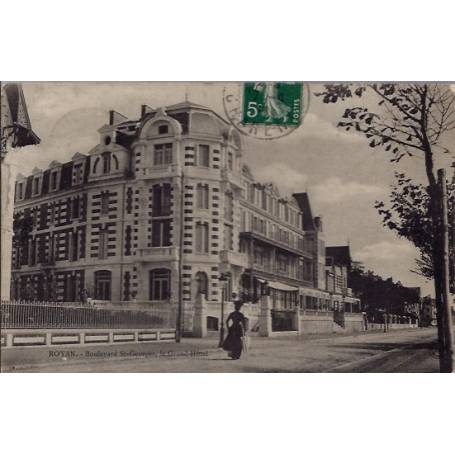 17 - Royan - Boulevard St-Georges - le Grang Hôtel - Voyagé - Dos divisé...