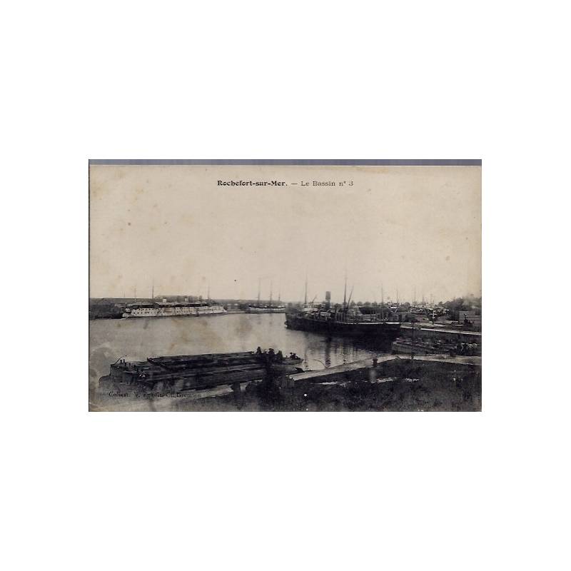 17 - Rochefort-sur-Mer - Le bassin n° 3 - Vue générale - Voyagé - Dos divisé...