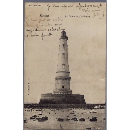 17 - Royan - Le phare de Cordouan - Voyagé - Dos divisé...