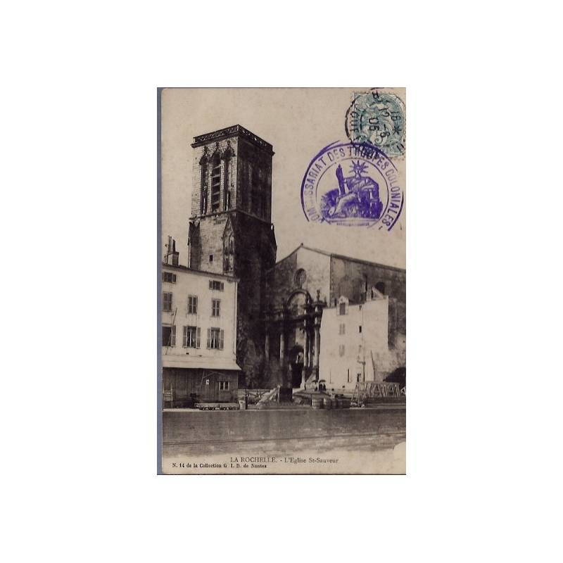 17 -  La rochelle - L' église St-Sauveur - Voyagé - Dos non divisé...