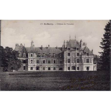 18 - En Berry - Château de Menetou - Voyagé - Dos divisé...