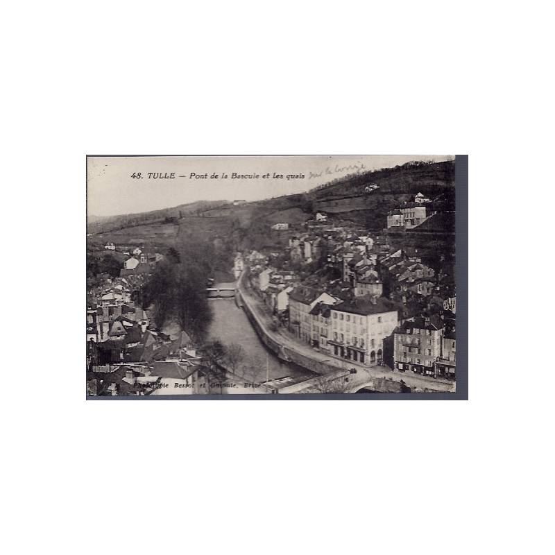 19 - Tulle - Pont de la Bascule et les quais - Non voyagé - Dos divisé...