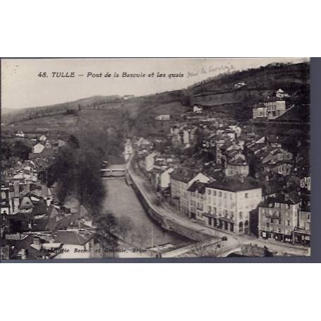 19 - Tulle - Pont de la Bascule et les quais - Non voyagé - Dos divisé...