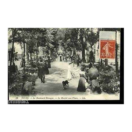 37 - Tours - Boulevard Beranger - Le marche aux fleurs