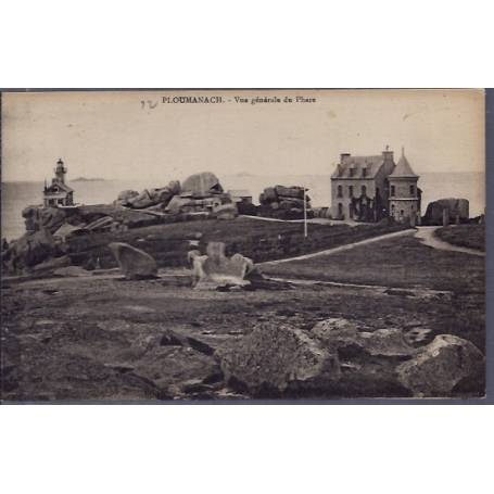 22 - Ploumanach - Vue générale du phare - Non voyagé - Dos divisé...