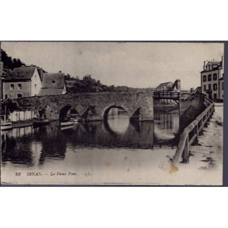 22 - Dinan - le vieux pont - Voyagé - Dos divisé...