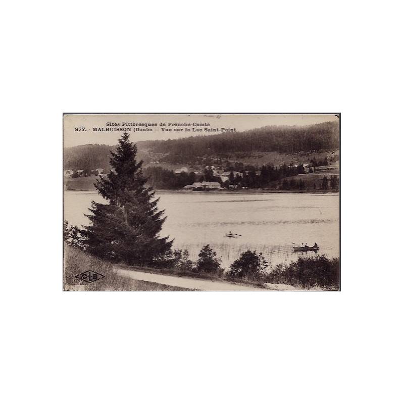 25 - Malbuisson - Vue sur le Lac Saint-Point - Voyagé - Dos divisé...