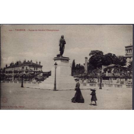 26 - Valence - Statue du général Championnet - Voyagé - Dos divisé...