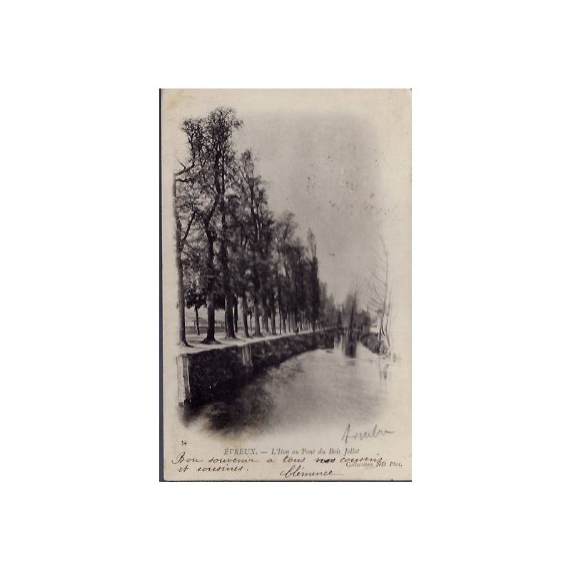 27 - Evreux - L' Iton au pont du bois Jollet - Voyagé - Dos non divisé...