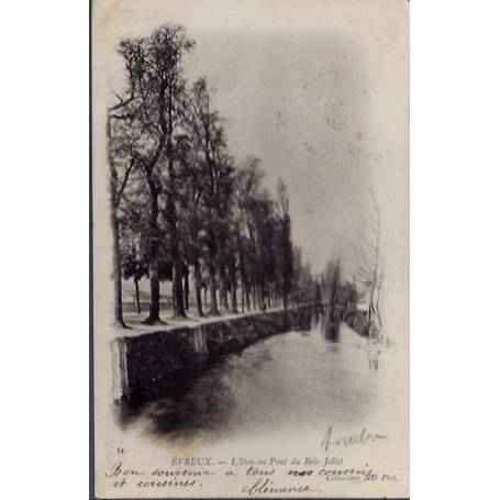 27 - Evreux - L' Iton au pont du bois Jollet - Voyagé - Dos non divisé...