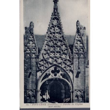 29 - Pont-Croix - Porche de l 'église - Non voyagé - Dos divisé...