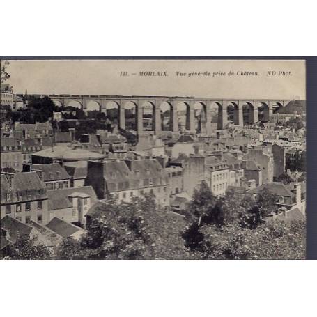 29 - Morlaix - Vue générale prise du château - Voyagé - Dos divisé...