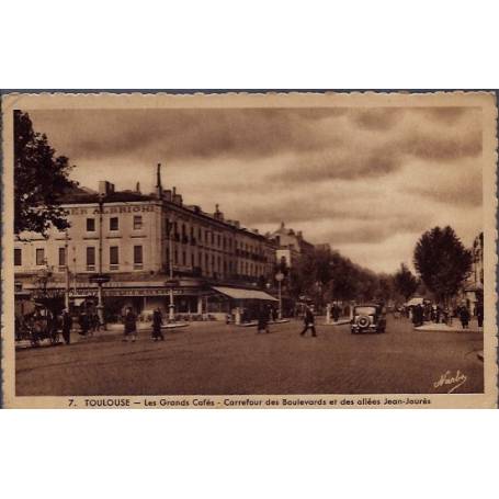 31 - Toulouse - Les grands cafés - Carrefour des boulevards et des allées J...