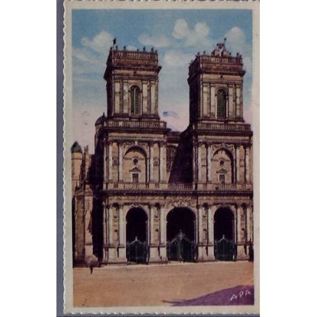 32 - Auch - La façade de la Basilique Ste-Marie - Voyagé - Dos divisé...