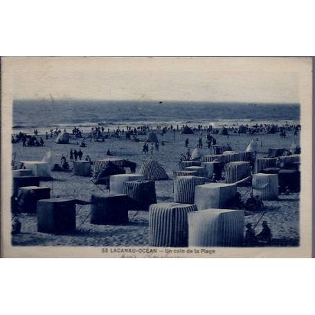 33 - Lacanau-Océan - près de Bordeaux - Un coin de la plage - Voyagé - Dos ...