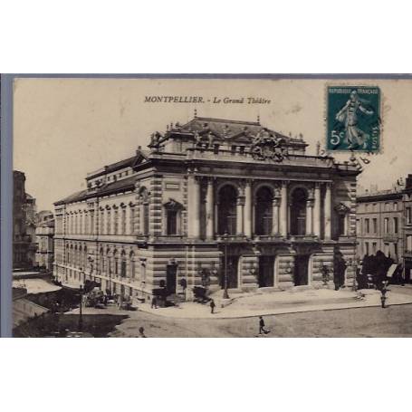 34 - Montpellier - Le Grand Théâtre - Voyagé - Dos divisé...