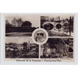 37 - Vouvray-les-Pins - Carte " Souvenir de la Touraine" avec différentes v...