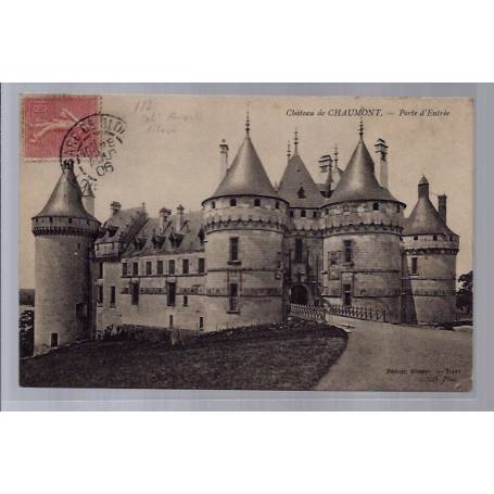 37 - Château de Chaumont - Porte d'entrée - Voyagé - Dos divisé...