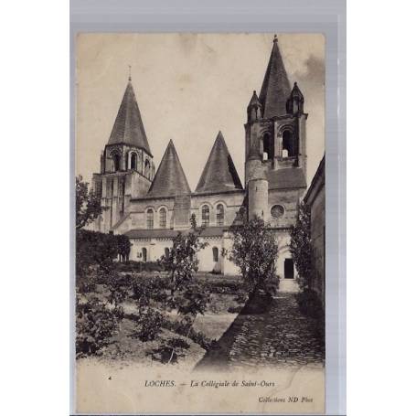 37 - Loches- La Collégiale de Saint-Ours - Non voyagé - Dos divisé...