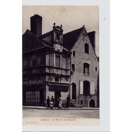 37 - Langeais - La maison de Rabelais - Non voyagé - Dos divisé...