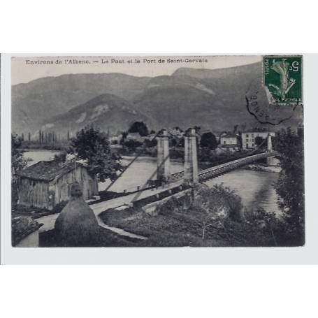 38 - Environs de l' Albenc - Le pont et le Port de Saint-Gervais - Voyagé -...