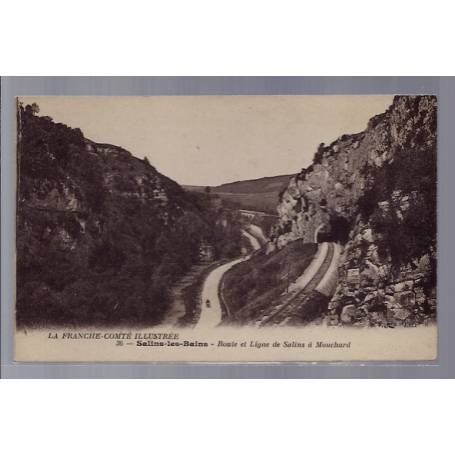 39 - Salins-les-Bains - Route et ligne de Salins à Mouchard - Non voyagé - ...