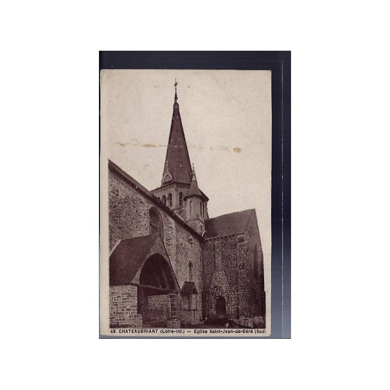 44 - Châteaubriant - Eglise Saint-Jean-de-Béré - Non voyagé - Dos divisé...