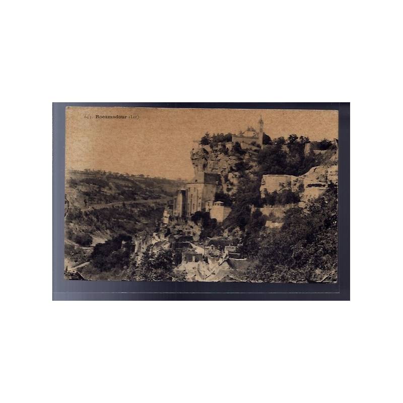 46 - Rocamadour - vue de la ville - Voyagé - Dos divisé...