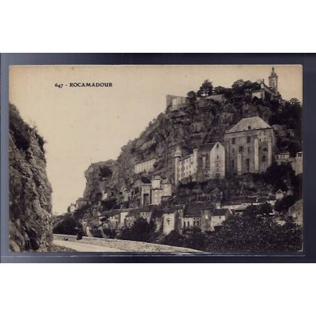 46 - Rocamadour - Vue d'une partie de la ville - Non voyagé - Dos divisé...