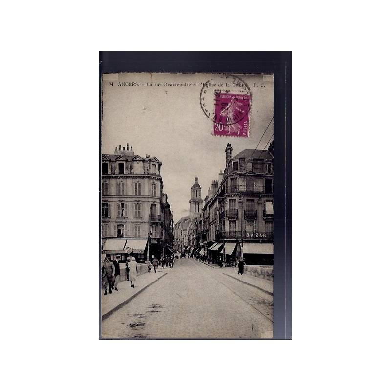 49 - Angers - La rue Beaurepaire et l' église de la Trinité - Voyagé - Dos ...