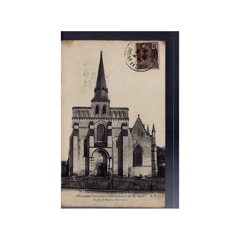 49 - Saumur - Eglise de Nantilly - Voyagé - Dos divisé...