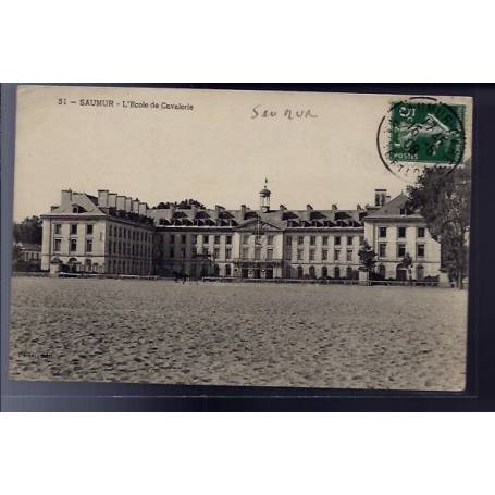 49 - Saumur - L' école de Cavalerie - Voyagé - Dos divisé...