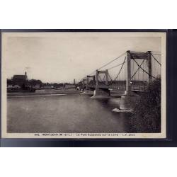 49 - Montjean - Le pont suspendu sur la Loire - Voyagé - Dos divisé...