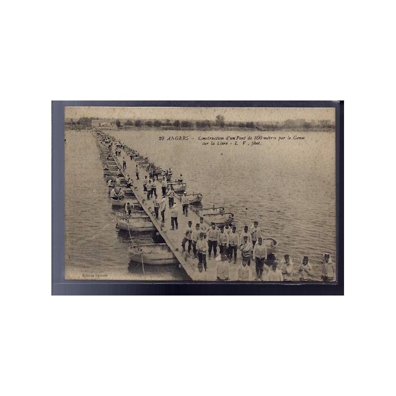 49 - Angers - construction d'un pont de 800 mètres par le Gense sur la Loir...