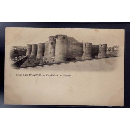 49 - Angers - Château d' Angers - Vue générale - Non voyagé - Dos non divis...