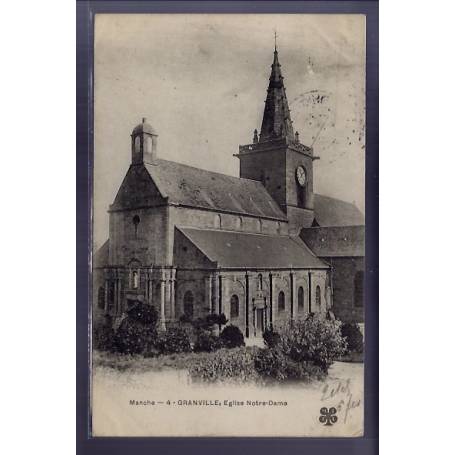 50 - Granville - Eglise Notre-Dame - Voyagé - Dos divisé