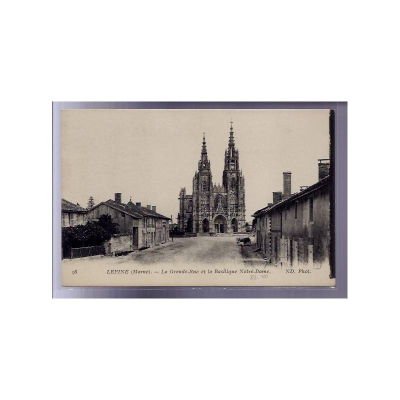 51 - Lepine - La Grande-rue et la Basilique Notre-Dame - Non voyagé - Dos div