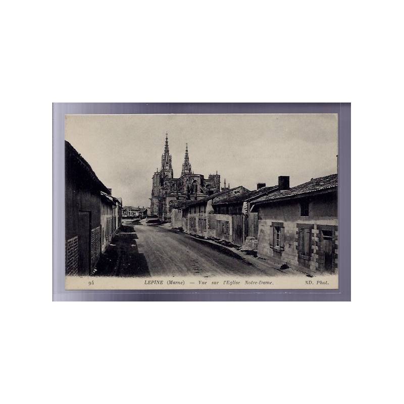 51 - Lepine - Vue sur l' église Notre-Dame - Non voyagé - Dos divisé