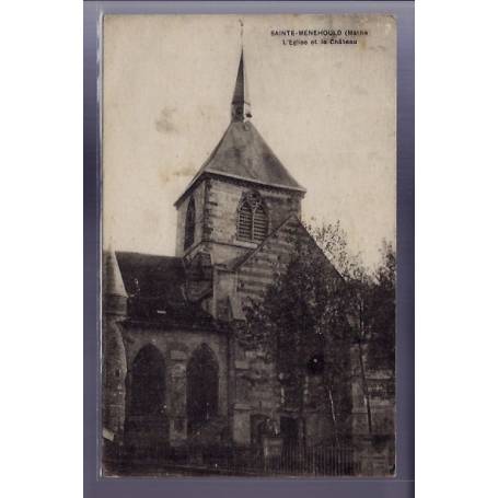 51 - Sainte-Menehould - l' église et le château - Non voyagé - Dos divisé