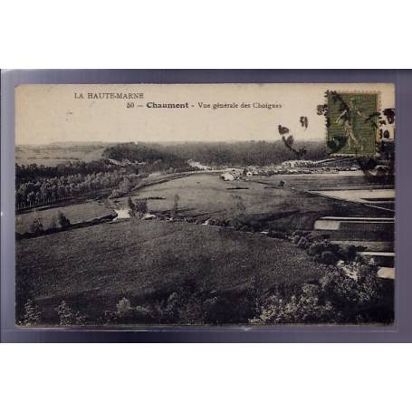 52 - Chaumont - Vue générale des Choignes - Voyagé - Dos divisé